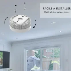 ELRO FS8010 Mini rökdetektor - Kompakt design - 10 års batteri - EN 14604 - 6 delar