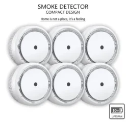 ELRO FS8010 Mini rökdetektor - Kompakt design - 10 års batteri - EN 14604 - 6 delar