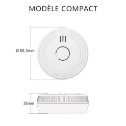 ELRO FS1801 Rökdetektor - Uppfyller europeisk standard EN14604 - 10 stycken