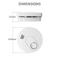 ELRO FS1510 rökdetektor med magnet - 10 års batteri - Europeisk standard EN14604 - 2 st