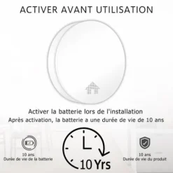 ELRO FS4610 Ultra Slim Rökdetektor med 10 års batteri - Med Q-etikett - EN14604:2005/AC:2008 - 3 stycken