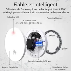 ELRO FS4610 Ultratunn rökdetektor med 10 års batteri