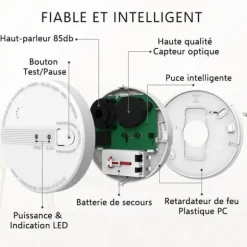 ELRO FS1105P rökdetektor - 230V - 5 års reservbatteri - EN14604 standard