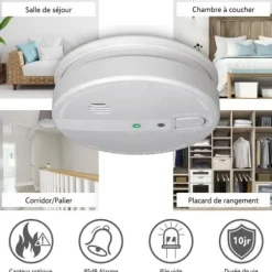 ELRO FS1105P rökdetektor - 230V - Nätanslutning - 5 års nödbatteri - 6 st