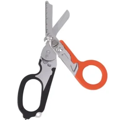Emergency Response Rostfritt stål Multifunktionell hopfällbar saxtång - Svart Orange