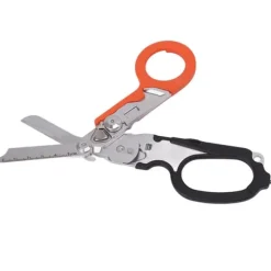 Emergency Response Rostfritt stål Multifunktionell hopfällbar saxtång - Svart Orange