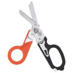 Emergency Response Rostfritt stål Multifunktionell hopfällbar saxtång - Svart Orange