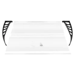 Entrétak - Dörrtak Markis - PVC - Regnskydd för Husdörr - Utomhus - Genomskinlig Klar