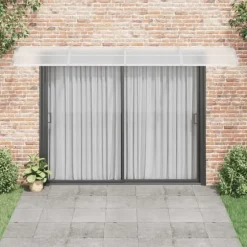 Entrétak av polykarbonat - Väderbeständig och slitstark | Färg: Grå/Transparent | Storlek: 400x75 cm