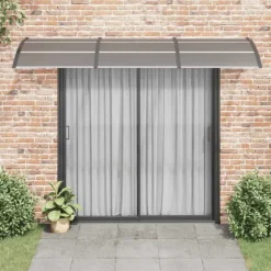 Entrétak av polykarbonat - Skydd för entrén | Färg: Svart | Storlek: 300x100 cm