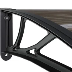 Entrétak av polykarbonat - Skydd för entrén | Färg: Svart | Storlek: 300x100 cm