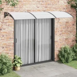 Entrétak av polykarbonat - Väderbeständigt och slitstarkt | Färg: Svart | Storlek: 300x100 cm