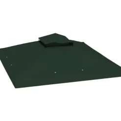 Ersättning av Gazebo-tak, 3x3 m storlek, Dubbel tak, UV-skydd,grön