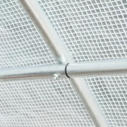 Ersättningsfolie 600x300x200 cm, frontdörr & 12 fönster, rivtålig UV-PE – växthustunnel, vit