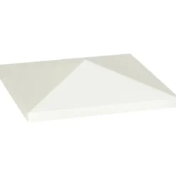 Ersättningstak till paviljong 3x3 m, vattentätt, oxford 370 g/m², ljusgrå