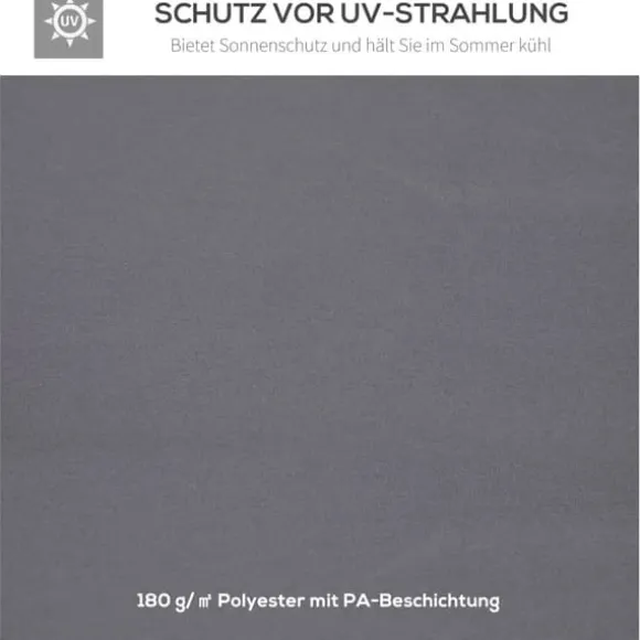 Ersättningstak 3x3 m för metallpaviljong, vädertåligt polyester, mörkgrå