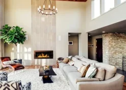 Etanolkamin Bioeldstäder Hängande eldstad brun med glas med bioetanolbrännare 90 cm x 40 cm x 12 cm Miljövänlig eldstad