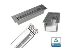 Etanolkamin Bioethanol väggmonterad biospis 65 x 40 x 12 cm matt svart Biopanna miljövänlig biospis