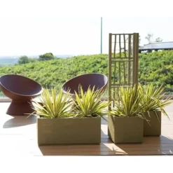 Ethica rektangulär blomlåda 80 cm grön