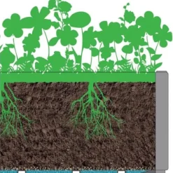 Ethica rektangulär blomlåda 80 cm med taupe spaljé