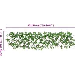 Expanderbar konstväxt murgröna för insynsskydd - Dekorativ spaljé | Färg: Grön | Storlek: 180x30 cm