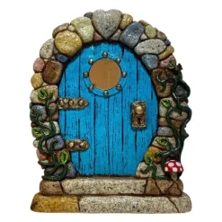 Fairy Dörr för träd Miniatyr Fairy Trädgård Utomhusdekor Tillbehör Gård Konst Skulptur Dekoration för barnrum Väggträd
