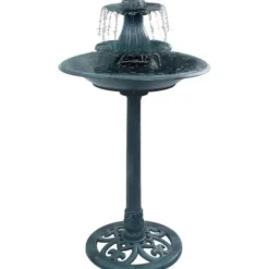 Fågelbad med fontän VIDAXL - Grön - Skulptur/statusfontän - Elektrisk