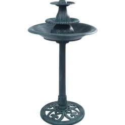 Fågelbad med fontän VIDAXL - Grön - Skulptur/statusfontän - Elektrisk