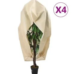 Fiberdukar med blixtlås 4 st 70 g/m² 1,55x1,55 m