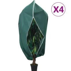 Fiberdukar med blixtlås 4 st 70 g/m² 1,55x1,55 m