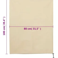 Fiberdukar med dragsko för växtskydd - 4 st | Storlek: 0,8x1 m | Vikt: 70 g/m²