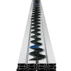 Fjädertråd & låskanal, 6,56 fot fjäderlås & U-kanalspaket för växthus, 50 PE-belagda förpackningar.