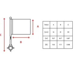 Flagga - Liberia - 10 stycken - 14 x 21 cm - Polyester - Utomhus - Multicolor
