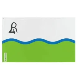 Flagga - Río Cuarto - 160 x 240 cm - Polyester - Tryck på fram- och baksidan - Metallöglor