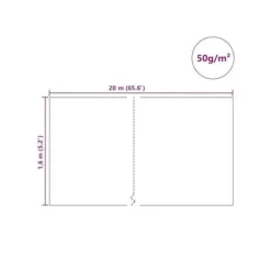 Fleece för växtskydd mot frost - vidaXL - Beige - Oförvävd tyg - 20x1,6 m - UV-beständig