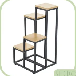 Flernivås stående blomställning för blommor och växter, industriellt rustikt 68