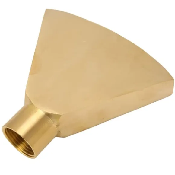 Fläktformat fontänmunstycke G1 tum Mässing, platt munstycke sprutmunstycke fontänsprinklerhuvud för trädgårdspool damm landskapsplanering