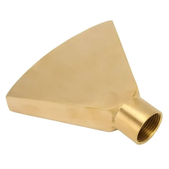 Fläktformat fontänmunstycke G1 tum Mässing, platt munstycke sprutmunstycke fontänsprinklerhuvud för trädgårdspool damm landskapsplanering