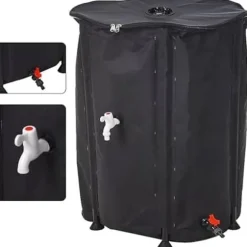 Fällbar vattentank - Daniel James - 500 liter - Kran - Lock - Vattenslanganslutning