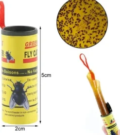 Flugdödare, flugfälla, självhäftande flugdödare, flugdödare inomhus, flugdödarepapper, flugfälla tejp, flugfångarrulle[J391]