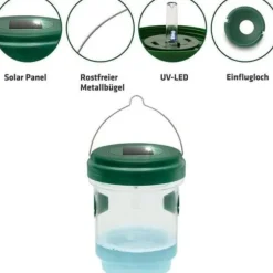 Flugfälla - IY16834 - Solar med LED-ljus - 2st - Grön - Anti-Insekter