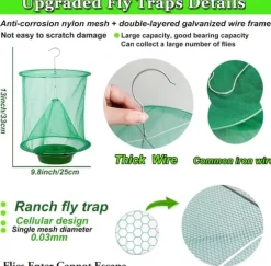 Flugfälla flugfångare 4-pack – återanvändbar, effektiv flugavvisare för utomhus och inomhus