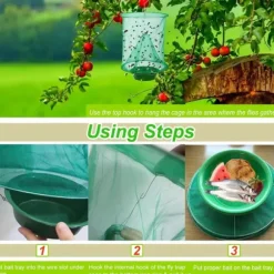 Flugfälla flugfångare 4-pack – återanvändbar, effektiv flugavvisare för utomhus och inomhus