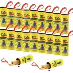 Flugfälla, giftfria pappersrullar, flugfälla för flygande insekter inomhus och utomhus - 32 delar