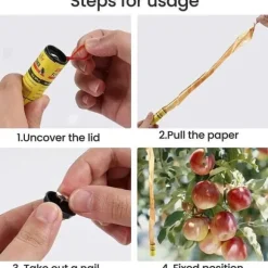 Flugfälla, giftfria pappersrullar, flugfälla för flygande insekter inomhus och utomhus - 32 delar