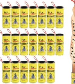 Flugfällorrulle, flugfångartejper, flugdödarpapper, 20 st inomhus flugdödande papper mot knott[J443]