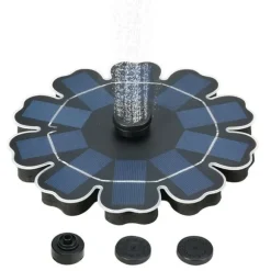 Flytande fontän som drivs av solceller