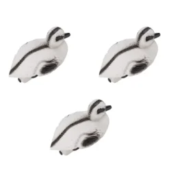 Flytande gul ankedam prydnadsset för trädgård och pool - 3 realistiska plastankor - Perfekt för vattendekoration - C Style - 12x6,5 cm