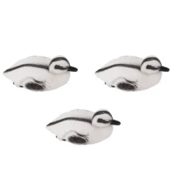 Flytande gul ankedam prydnadsset för trädgård och pool - 3 realistiska plastankor - Perfekt för vattendekoration - C Style - 12x6,5 cm