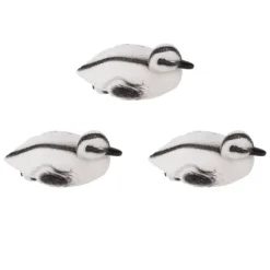 Flytande gul ankedam prydnadsset för trädgård och pool - 3 realistiska plastankor - Perfekt för vattendekoration - C Style - 12x6,5 cm